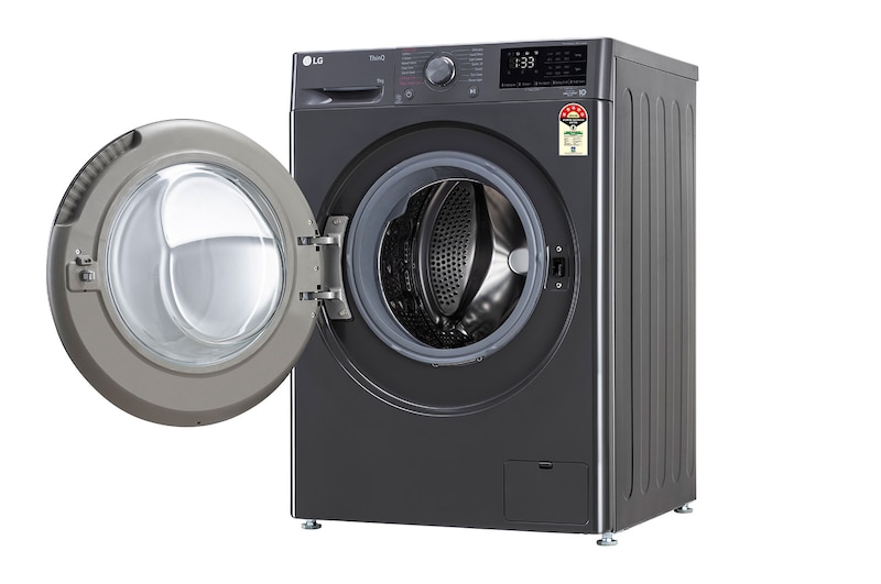 LG 9Kg Front Load Washing Machine, AI Direct Drive™, Middle Black, FHV1409Z4M