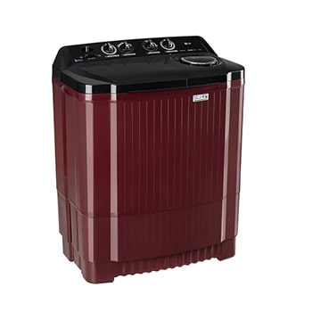 LG 8.5KG Semi Automatic Top Load Washing Machine, Roller Jet Pulsator + Soak, Burgundy,5 Star, P8535SDAZ, Front View