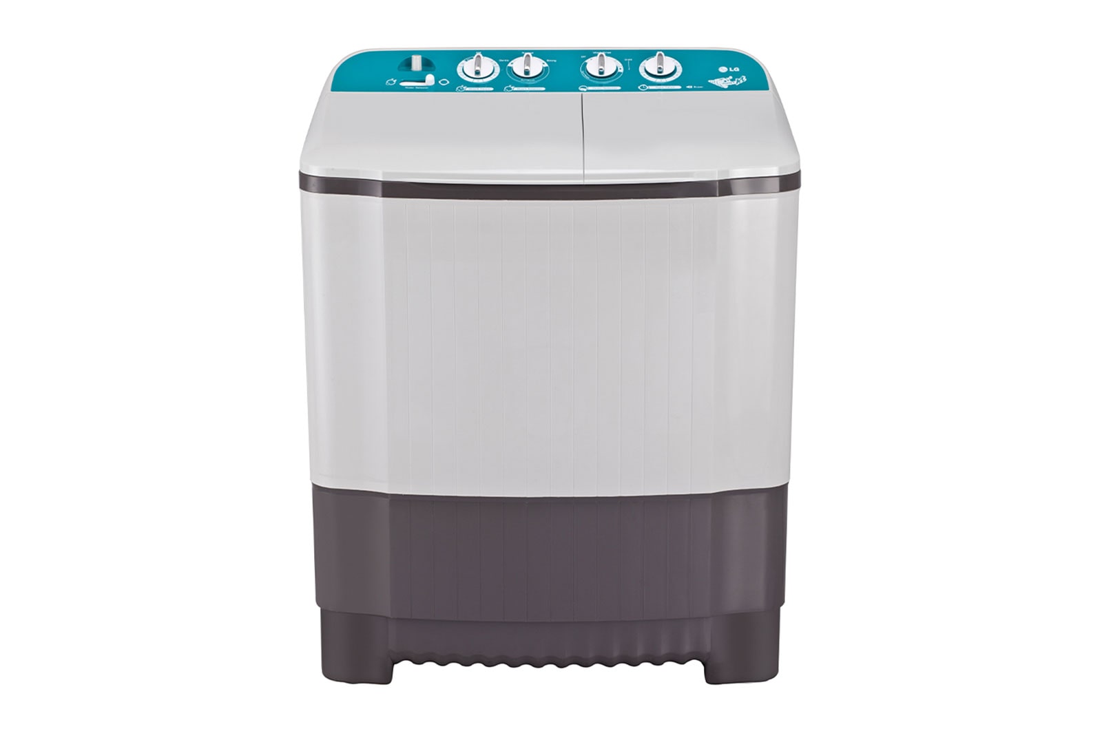 LG 6Kg Semi Automatic Top Load Washing Machine, Roller Jet Pulsator, Dark Gray, P6001RGZ
