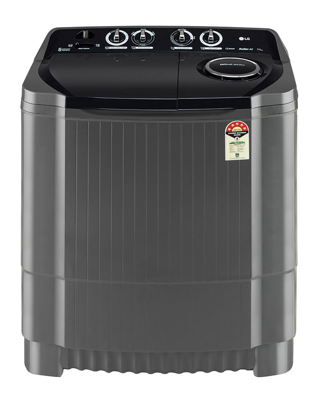 LG 9.5Kg, Semi Automatic Top Load Washing Machine, , Roller Jet