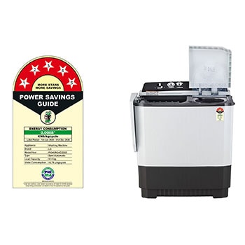 LG 10Kg  Semi Automatic Top Load Washing Machine, Roller Jet Pulsator, Dark Gray, P1040RGAZ