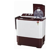 LG 10Kg Semi Automatic Top Load Washing Machine, Roller Jet Pulsator + Soak, Burgundy, P1050SRAZ