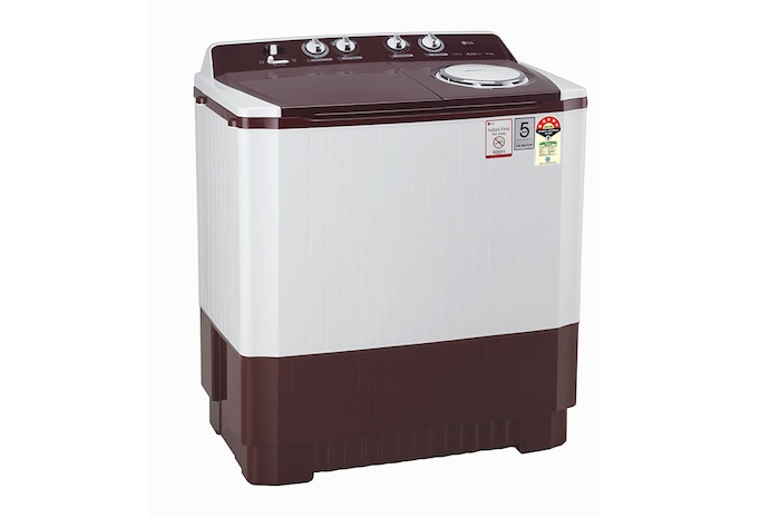 LG 10.5Kg Semi Automatic Washing Machine, Roller Jet Pulsator + Soak, Burgundy, 5 Star, P105ASRAZ
