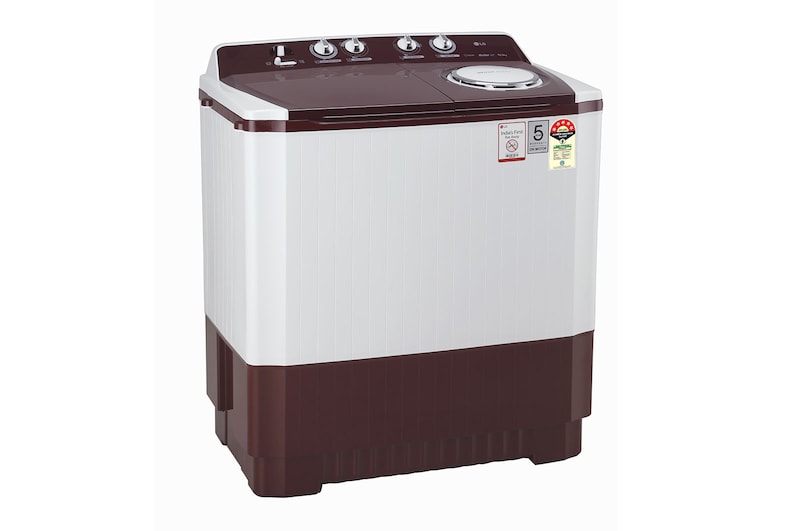 LG 10.5Kg Semi Automatic Washing Machine, Roller Jet Pulsator + Soak, Burgundy, P105ASRAZ