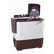 LG 10.5Kg Semi Automatic Top Load Washing Machine, Roller Jet Pulsator + Soak, Burgundy, P105ASRAZ