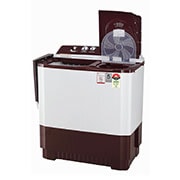 LG 10.5Kg Semi Automatic Top Load Washing Machine, Roller Jet Pulsator + Soak, Burgundy, P105ASRAZ