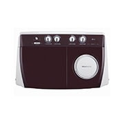 LG 10.5Kg Semi Automatic Top Load Washing Machine, Roller Jet Pulsator + Soak, Burgundy, P105ASRAZ