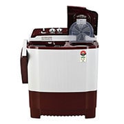 LG 7Kg Semi Automatic Top Load Washing Machine, Roller Jet Pulsator, Burgundy, P7010RRAZ