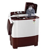LG 7Kg Semi Automatic Top Load Washing Machine, Roller Jet Pulsator, Burgundy, P7010RRAZ