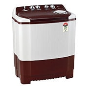 LG 7Kg Semi Automatic Top Load Washing Machine, Roller Jet Pulsator, Burgundy, P7010RRAZ