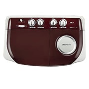 LG 7Kg Semi Automatic Top Load Washing Machine, Roller Jet Pulsator, Burgundy, P7010RRAZ