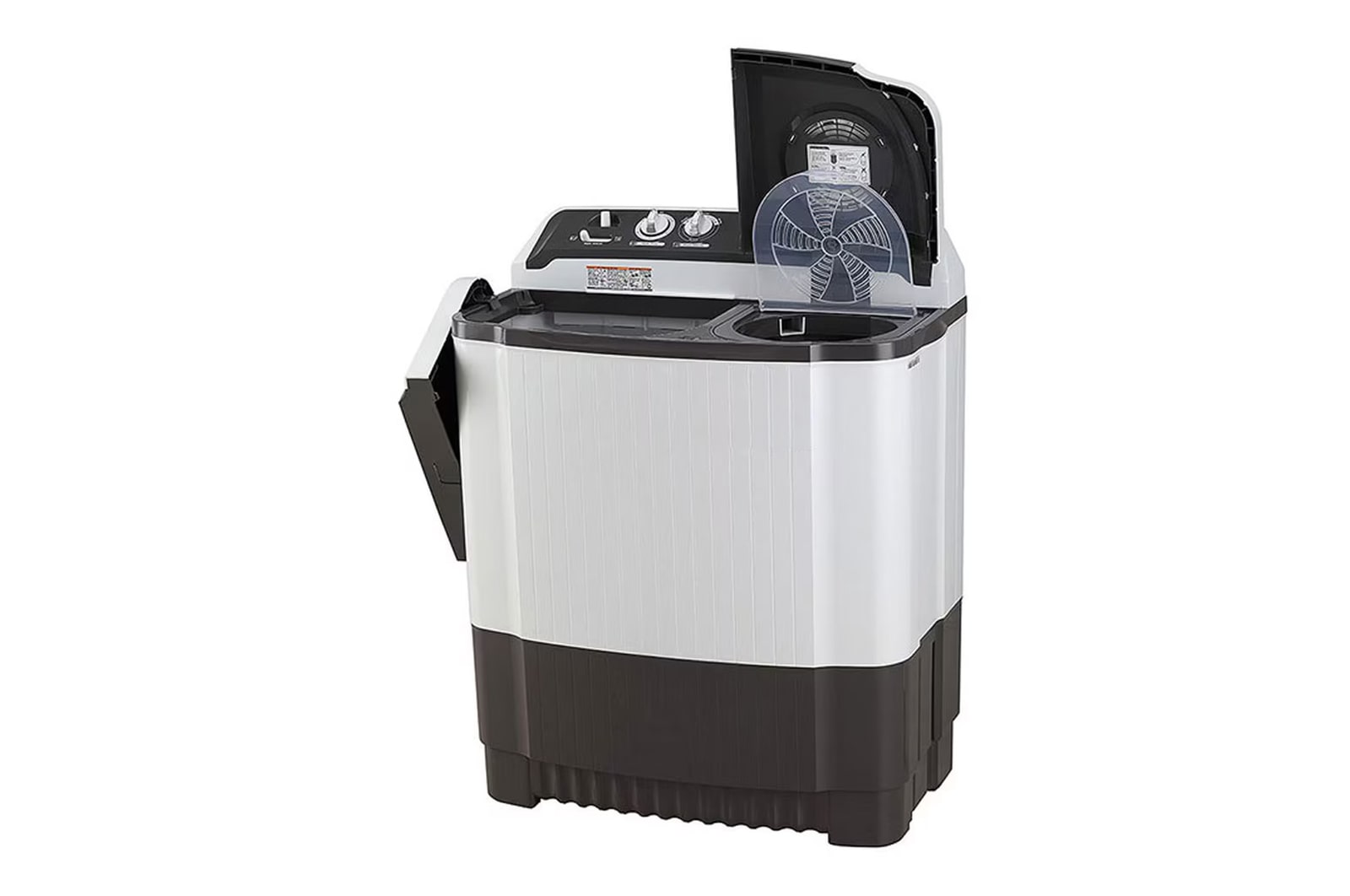 LG 7Kg Semi Automatic Washing Machine, Rat Away Technology, Wind Jet Dry, Dark Grey, 5 Star, P7020NGAZ