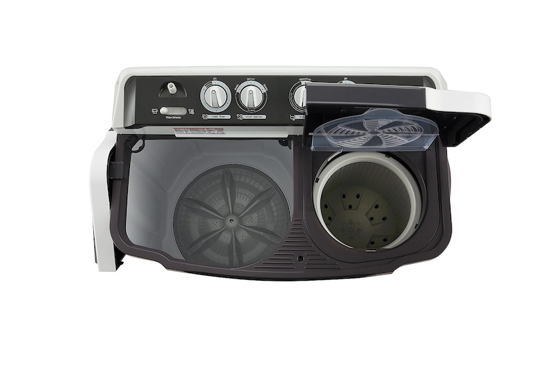 LG 7Kg Semi Automatic Top Load Washing Machine, Rat Away Technology, Dark Gray, P7020NGAZ
