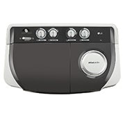 LG 7Kg Semi Automatic Top Load Washing Machine, Rat Away Technology, Dark Gray, P7020NGAZ