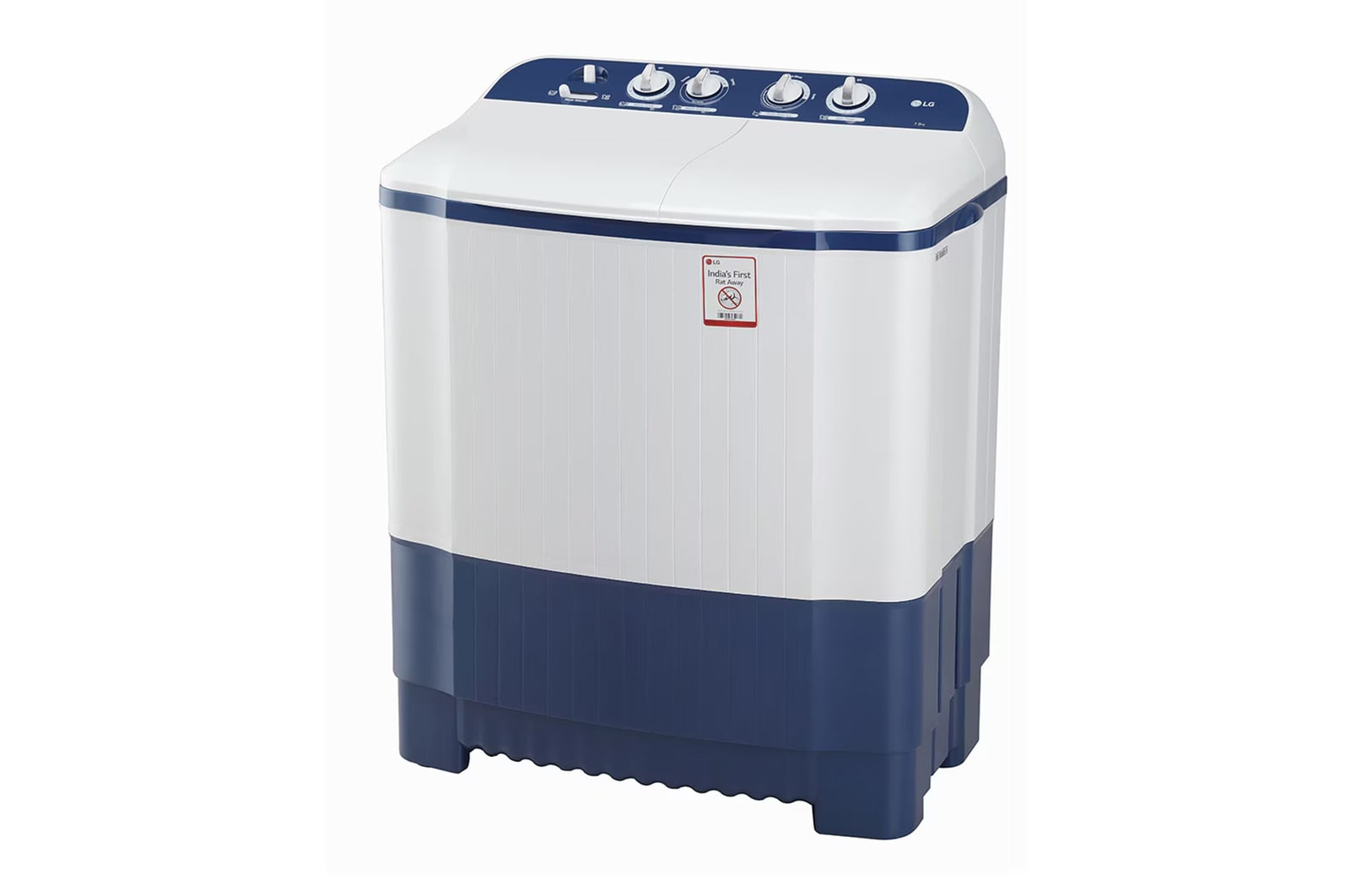 LG 7.5 Kg Semi Automatic Washing Machine with Roller Jet Pulsator, Wind Jet Dry, Dark Blue, 5 Star, P7510RBAZ