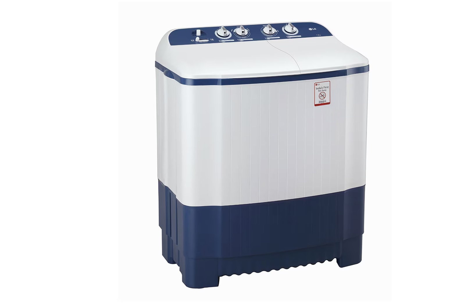 LG 7.5 Kg Semi Automatic Washing Machine with Roller Jet Pulsator, Wind Jet Dry, Dark Blue, 5 Star, P7510RBAZ