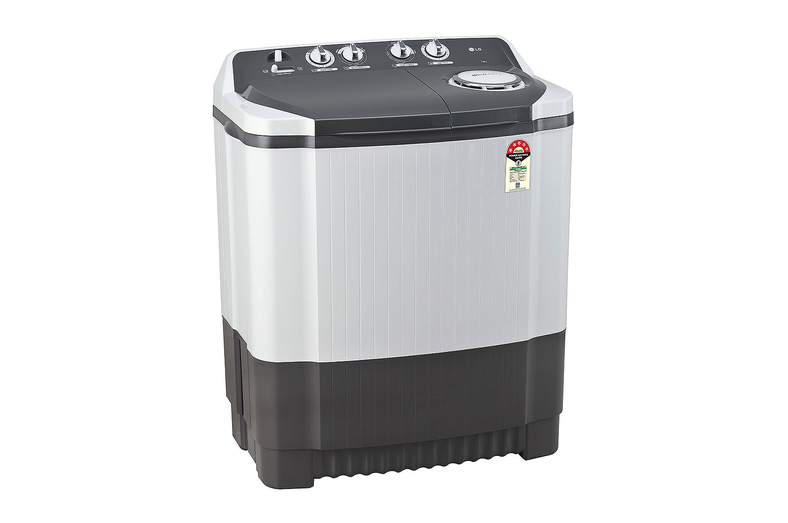 LG 7.5Kg Semi Automatic Top Load Washing Machine, Roller Jet Pulsator, Dark Gray, P7510RGAZ
