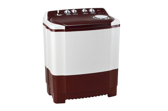 LG 7.5Kg Semi Automatic Washing Machine, Roller Jet Pulsator, Burgundy, 5 Star, P7510RRAZ