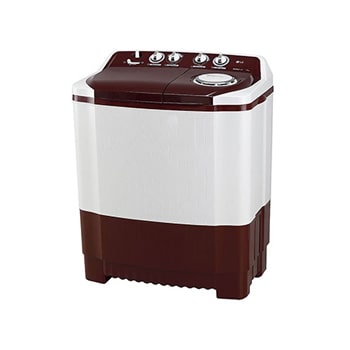 LG 7.5Kg Semi Automatic Washing Machine, Roller Jet Pulsator, Burgundy, 5 Star, P7510RRAZ
