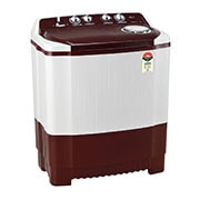 LG 7.5Kg Semi Automatic Top Load Washing Machine, Roller Jet Pulsator, Burgundy, P7510RRAZ