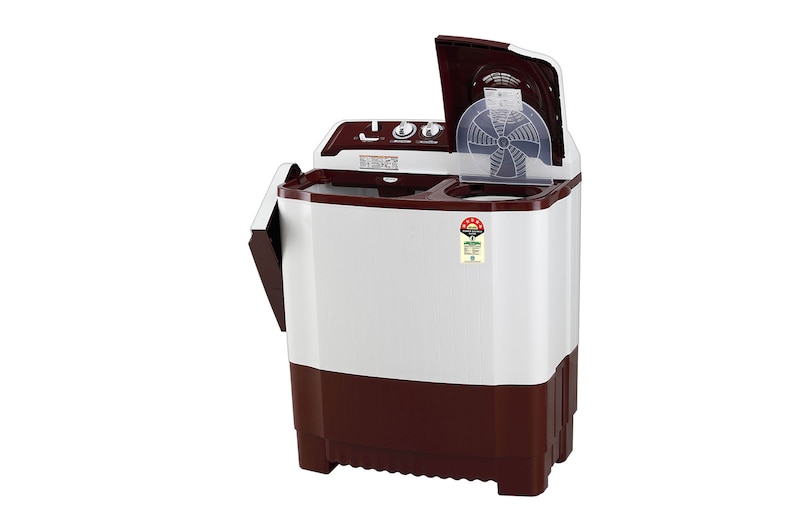 LG 7.5Kg Semi Automatic Top Load Washing Machine, Roller Jet Pulsator, Burgundy, P7510RRAZ