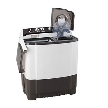 LG 8Kg Semi Automatic Washing Machine, Roller Jet Pulsator + Soak, Rat Away, Dark Grey, 5 Star, P8030SGAZ