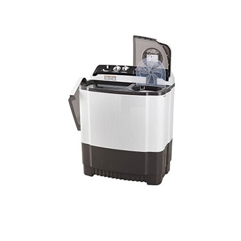 LG 8Kg Semi Automatic Washing Machine, Roller Jet Pulsator + Soak, Rat Away, Dark Grey, 5 Star, P8030SGAZ