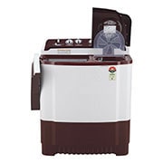 LG 8Kg Semi Automatic Top Load Washing Machine, Roller Jet Pulsator, Rat Away, Burgundy, P8030SRAZ