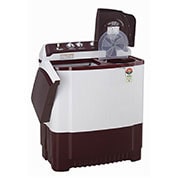 LG 8Kg Semi Automatic Top Load Washing Machine, Roller Jet Pulsator, Rat Away, Burgundy, P8030SRAZ