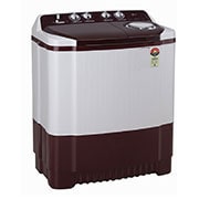 LG 8Kg Semi Automatic Top Load Washing Machine, Roller Jet Pulsator, Rat Away, Burgundy, P8030SRAZ
