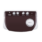 LG 8Kg Semi Automatic Top Load Washing Machine, Roller Jet Pulsator, Rat Away, Burgundy, P8030SRAZ