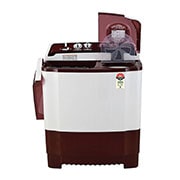 LG 8Kg Semi Automatic Top Load Washing Machine, Roller Jet Pulsator + Soak, Burgundy, P8035SRAZ