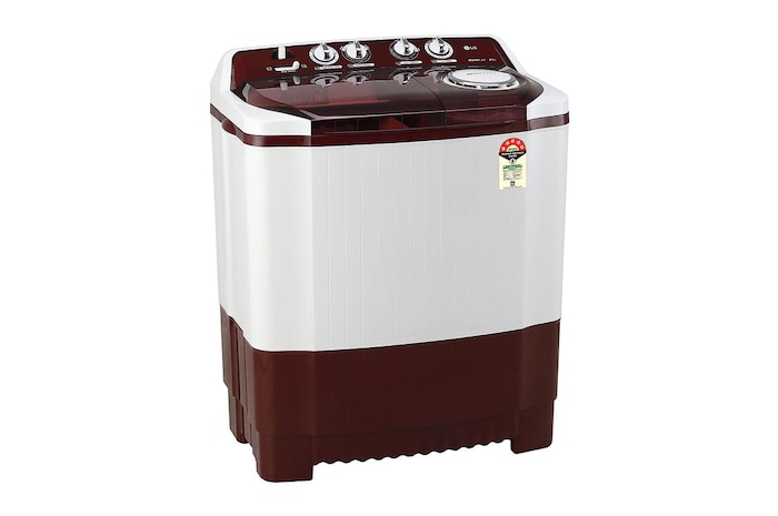 LG 8.5Kg Semi Automatic Washing Machine, Roller Jet Pulsator + Soak, Burgundy, 5 Star, P8530SRAZ