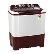 LG 8Kg Semi Automatic Top Load Washing Machine, Roller Jet Pulsator + Soak, Burgundy, P8035SRAZ