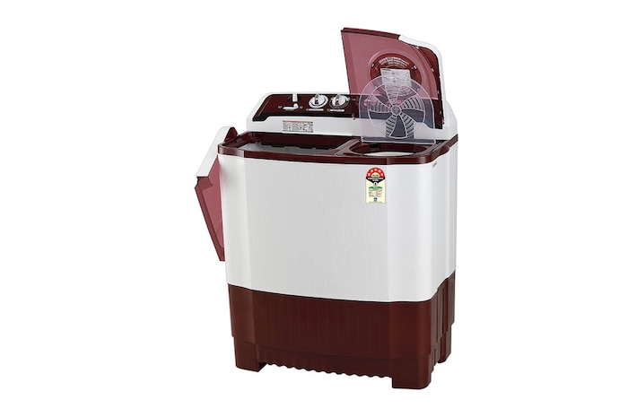 LG 8.5Kg Semi Automatic Washing Machine, Roller Jet Pulsator + Soak, Burgundy, 5 Star, P8530SRAZ