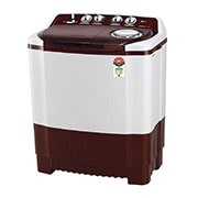 LG 8Kg Semi Automatic Top Load Washing Machine, Roller Jet Pulsator + Soak, Burgundy, P8035SRAZ