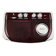 LG 8.5Kg Semi Automatic Top Load Washing Machine, Roller Jet Pulsator + Soak, Burgundy, P8530SRAZ