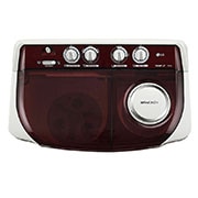 LG 8Kg Semi Automatic Top Load Washing Machine, Roller Jet Pulsator + Soak, Burgundy, P8035SRAZ