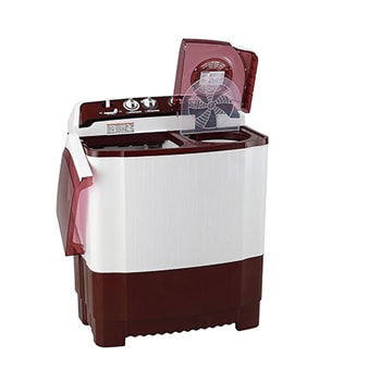 LG 8.5Kg Semi Automatic Washing Machine, Roller Jet Pulsator + Soak, Burgundy, 5 Star, P8530SRAZ