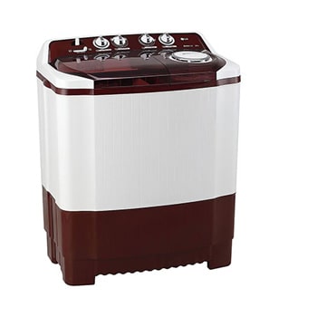 LG 8.5Kg Semi Automatic Washing Machine, Roller Jet Pulsator + Soak, Burgundy, 5 Star, P8530SRAZ