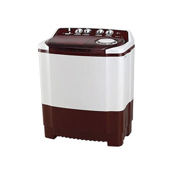LG 8.5Kg Semi Automatic Washing Machine, Roller Jet Pulsator + Soak, Burgundy, 5 Star, P8530SRAZ