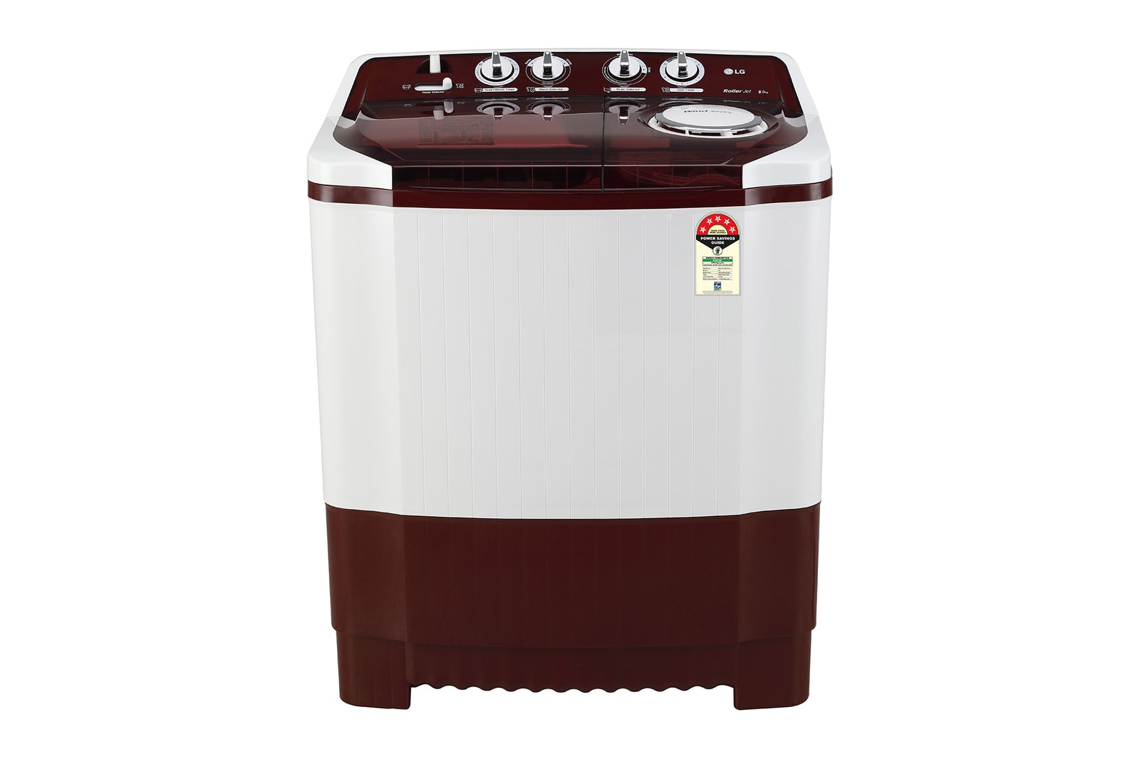 LG p8035sraza semi automatic washing machine front view