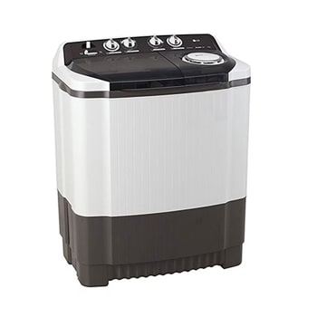 LG 8.5Kg Semi Automatic Top Load Washing Machine, Roller Jet Pulsator + Soak, Dark Grey,5 Star, P8525SGAZ, Left Side View