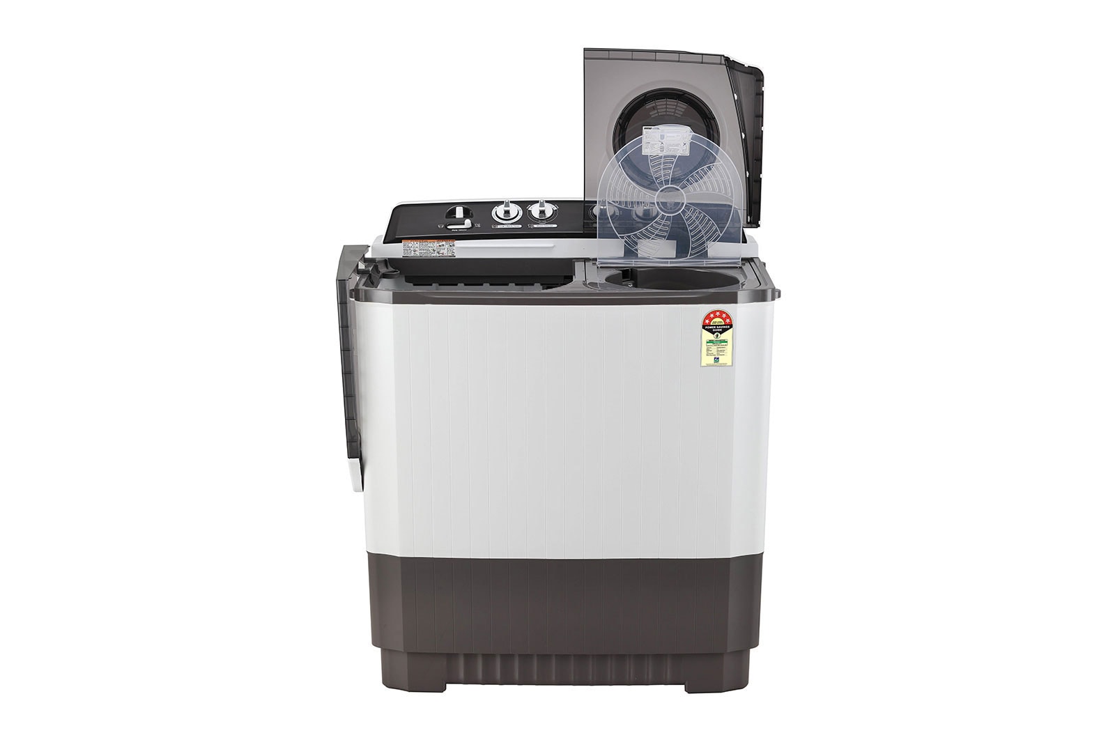 LG 9Kg Semi Automatic Top Load Washing Machine, Roller Jet Pulsator + Soak, Dark Gray, P9041SGAZ