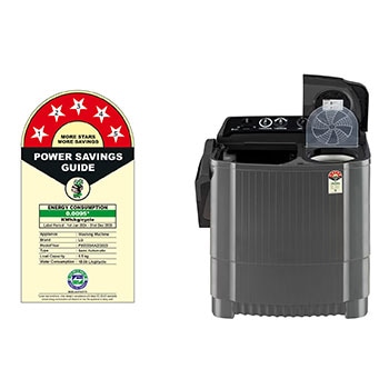 LG 9.5Kg, Semi Automatic Top Load Washing Machine, , Roller Jet Pulsator + Soak, Rat Away, Middle Black , P9555SKAZ