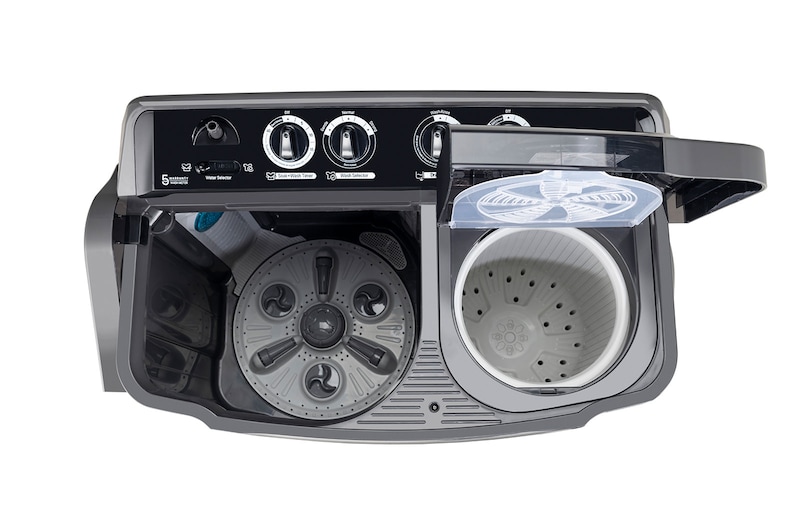 LG 9.5Kg, Semi Automatic Top Load Washing Machine, , Roller Jet Pulsator + Soak, Rat Away, Middle Black , P9555SKAZ