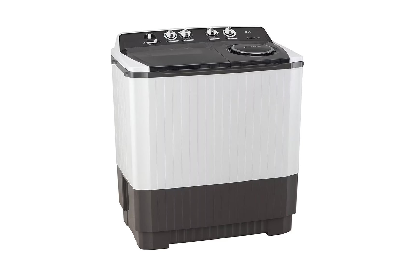 LG 9.5Kg Semi Automatic Washing Machine, Roller Jet Pulsator + Soak, Dark Grey, 5 Star, P955ASGAZ