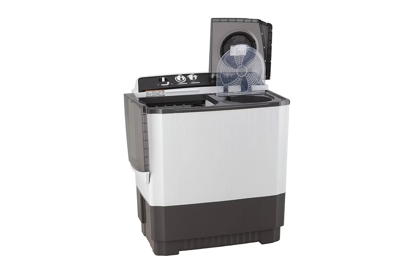 LG 9.5Kg Semi Automatic Washing Machine, Roller Jet Pulsator + Soak, Dark Grey, 5 Star, P955ASGAZ