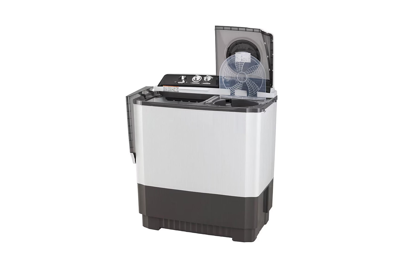 LG 9.5Kg Semi Automatic Washing Machine, Roller Jet Pulsator + Soak, Dark Grey, 5 Star, P955ASGAZ