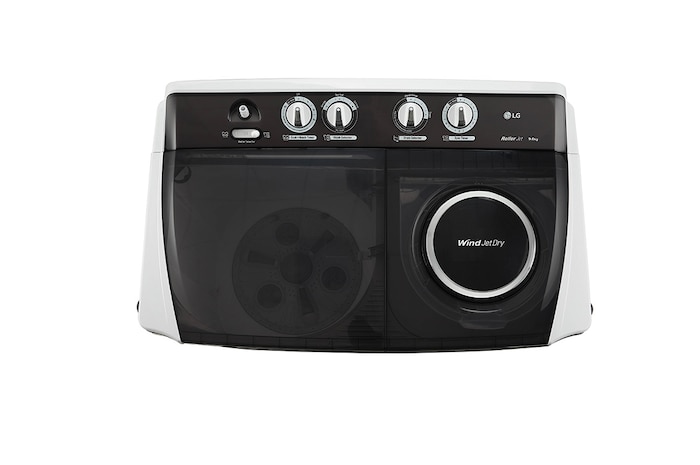 LG 9.5Kg Semi Automatic Washing Machine, Roller Jet Pulsator + Soak, Dark Grey, 5 Star, P955ASGAZ